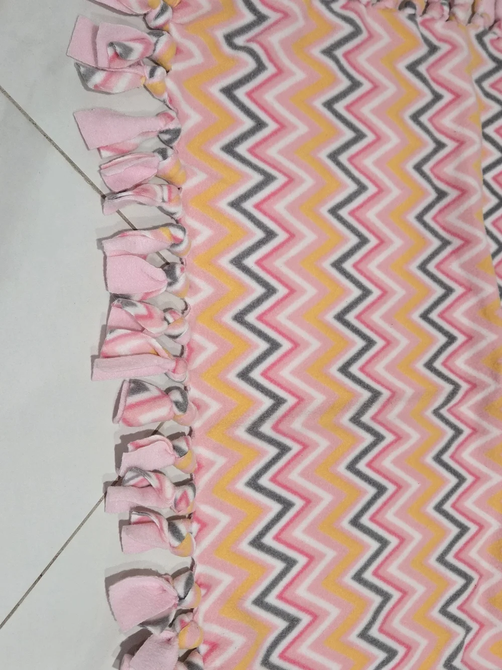 Pink Heart Print & Solid Brown Kids Blanket Set